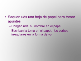 estar - Spanish 2 WCHS