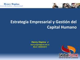 Estrategia Empresarial y Gestión del Capital Humano Henry Ospina