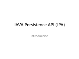 JAVA Persistence API (JPA)
