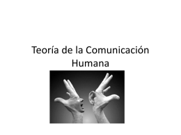 Teoría de la Comunicación Humana