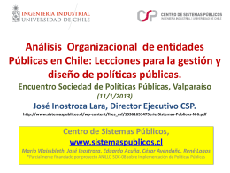 Presentación en 4to. Encuentro - Sociedad Chilena de Políticas
