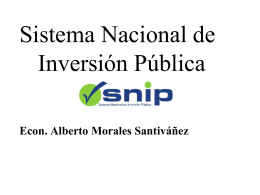 Sistema Nacional de Inversión Pública