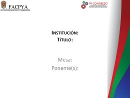 Plantilla para Presentación