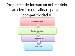 Propuesta de formación del modelo académico de calidad para la