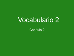 Vocabulario 2