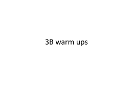 3B warm ups