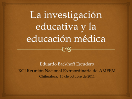 La investigación educativa y la medicina