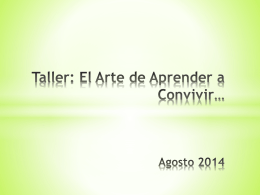 Taller El Arte de Aprender a Convivir