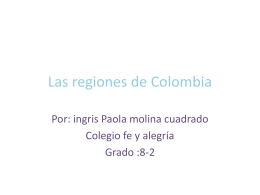 Las regiones de Colombia