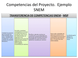 Competencias del Proyecto. Ejemplo SNEM