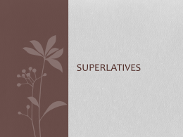 Superlatives - profepickett