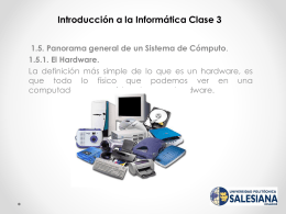 Introducción a la Informática Clase 3