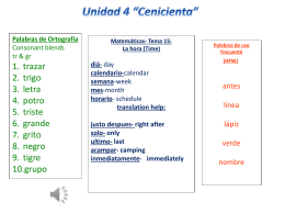 Unidad 4 “Cenicienta”