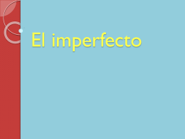 Ch3 El imperfecto