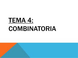 Tema 4: Combinatoria