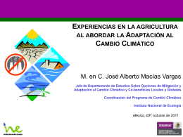 Presentación de la Coordinacion del Programa de - pincc