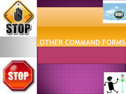 Other command forms