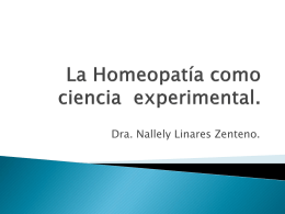 La Homeopatía como ciencia experimental