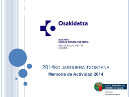 2014ko jarduera txostena