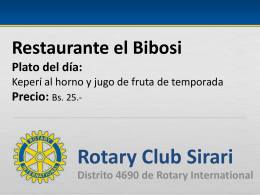 Reunión Nro. 5 - Rotary Club Sirari