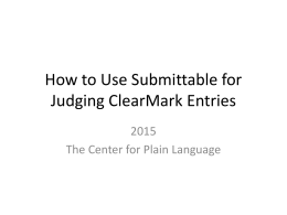 How to Use Submittable for Judging ClearMark Entries