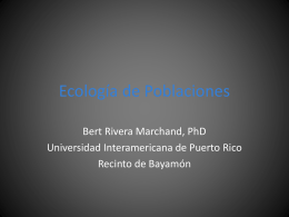 Ecología de Poblaciones - Universidad Interamericana de Puerto Rico