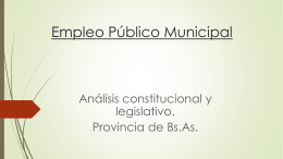 Empleo Público Municipal-Análisis Constitucional y