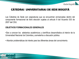 Diapositiva 1 - Sede Bogotá UN - Universidad Nacional de Colombia
