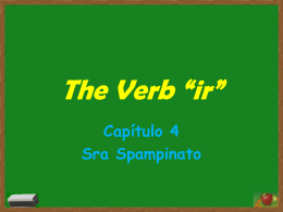 The verb *ir*