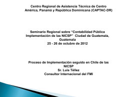 Proceso de Implementación seguido en Chile de las - captac