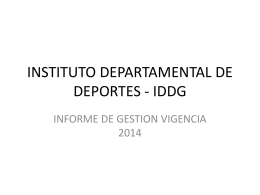 INSTITUTO DEPARTAMENTAL DE DEPORTES