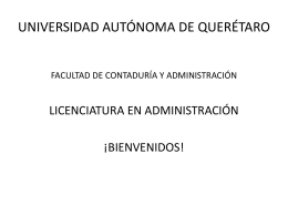 Diapositiva 1 - FCA - Universidad Autónoma de Querétaro