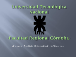 Universidad Tecnológica Nacional -Facultad Regional Córdoba-