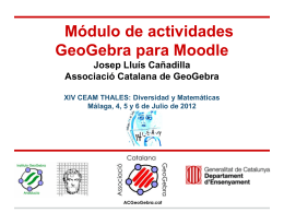 Nuevo módulo de actividades GeoGebra para Moodle Josep