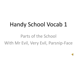 Handy School Vocab _