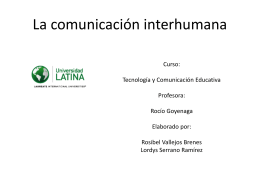 Comunicación interhumana - tecnologia-comunicacion