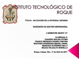 INSTITUTO TECNOLÓGICO DE ROQUE