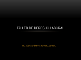 TALLER DE DERECHO LABORAL