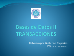 Bases de Datos II CURSORES