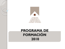 PROGRAMA DE FORMACIÓN 2010