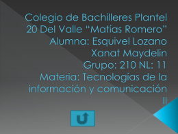 Colegio de Bachilleres Plantel 20 Del Valle *Matías Romero