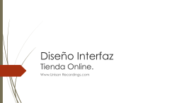 Diseño Interfaz Unison Recordings shop