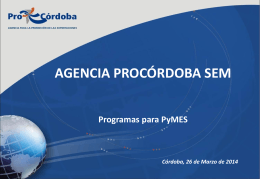 Diapositiva 1 - Agencia ProCórdoba
