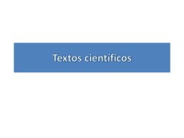 Textos científicos - lenguayliteraturasoto