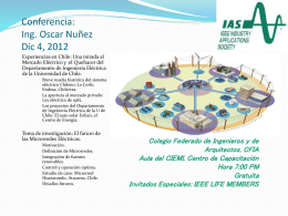 Conferencia: Ing. Oscar Nuñez Dic 4, 2012