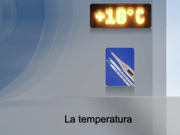La temperatura - TensionSuperficial