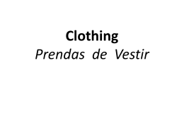 Clothing Prendas de Vestir