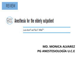 Anestesia en el paciente anciano ambulatorio