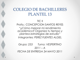 COLEGIO DE BACHILLERES PLANTEL 13