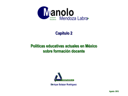 Políticas educativas actuales en México sobre formación docente